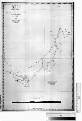 Carte D&#039;une partie De la Terre de Witt par Freycinet [b/w photographic print only].