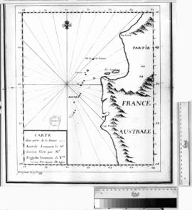 Carte dune partie de la France - Australe decouverte le 13 Feuvrier 1772 par M Kerguelen Lietenan...
